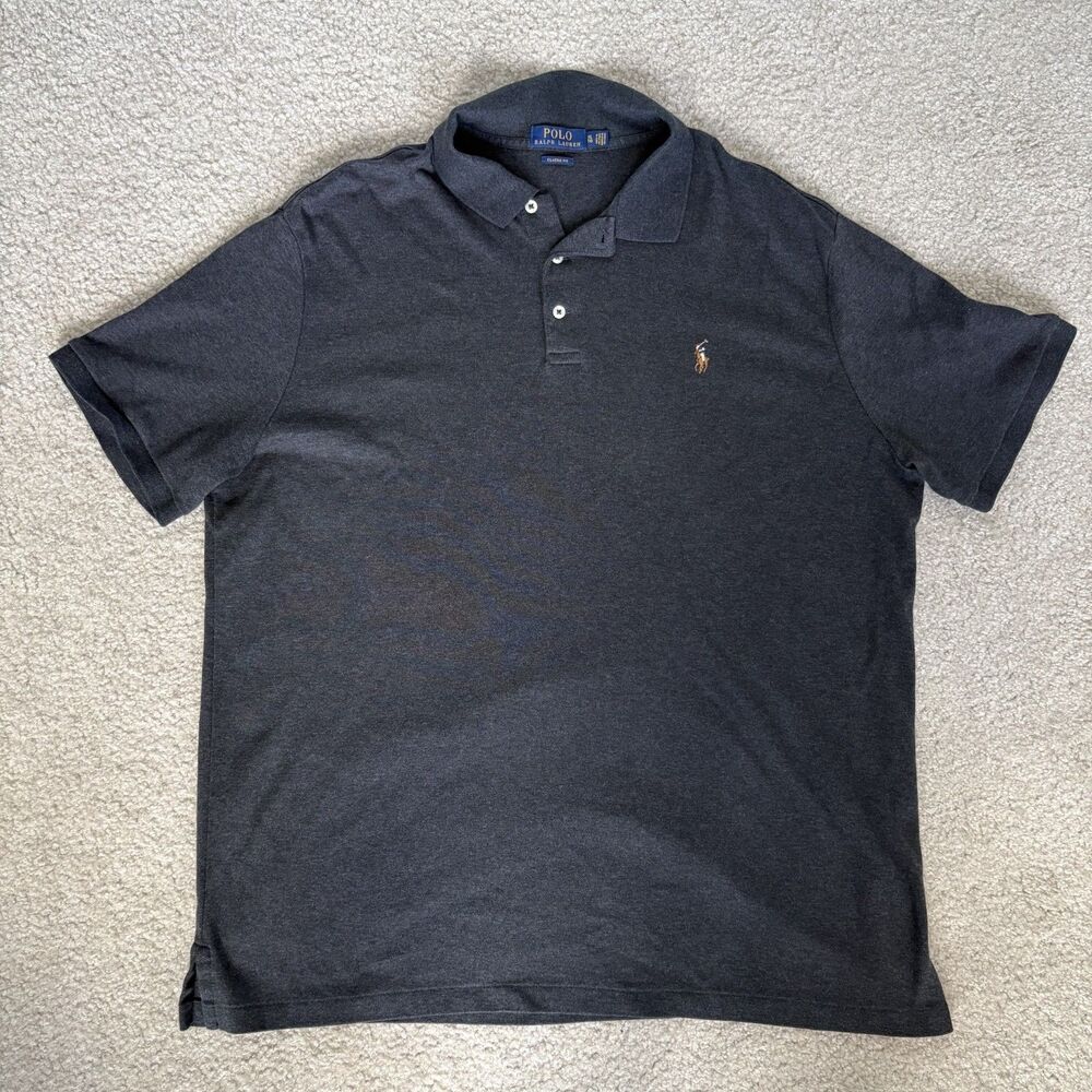 Polo Ralph Lauren Classic Fit XL Short Sleeve Polo Heather Gray